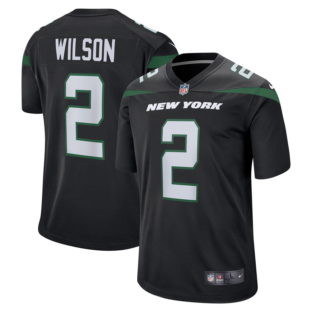 Men's New York Jets Zach Wilson Game Jersey Stealth Black