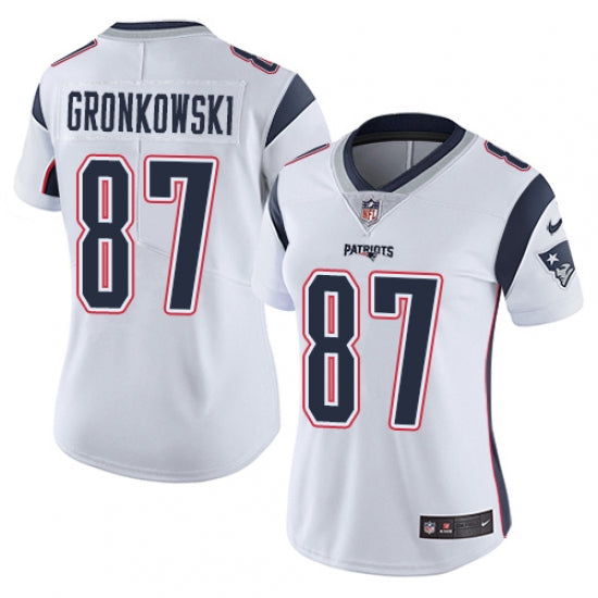 Women's New England Patriots Rob Gronkowski Limited Player Jersey White